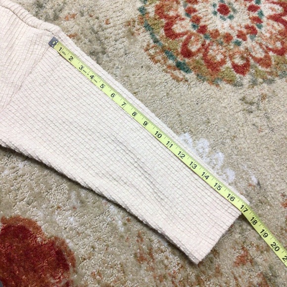 Free People Beach Knit Floppy Collar ribbed Jacket Sweater Cardigan XS - Picture 5 of 9